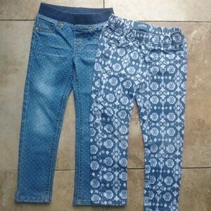 Old Navy and Cherokee Girl's Denim Leggings Sz 4